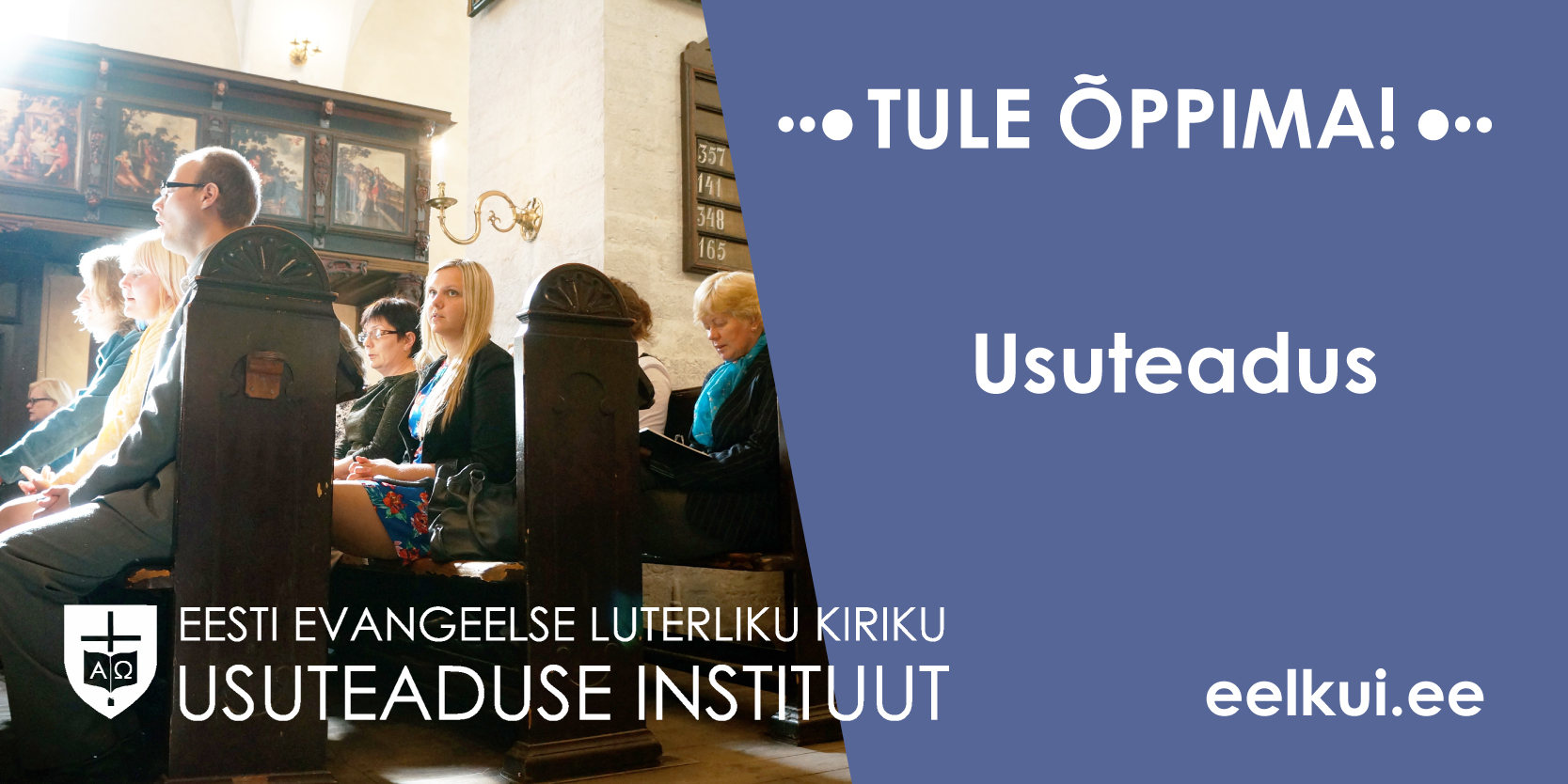 EELK Usuteaduse Instituut kutsub õppima usuteaduse rakenduskõrgharidus- ja magistriõppesse! EELK Usuteaduse Instituudis saab õppida usuteadust 2 tasemeõppe õppe